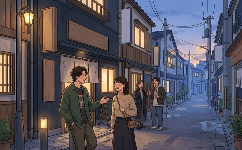 明け方クラブのクローズ後に路上で女性に声をかける京都ナンパのイメージ