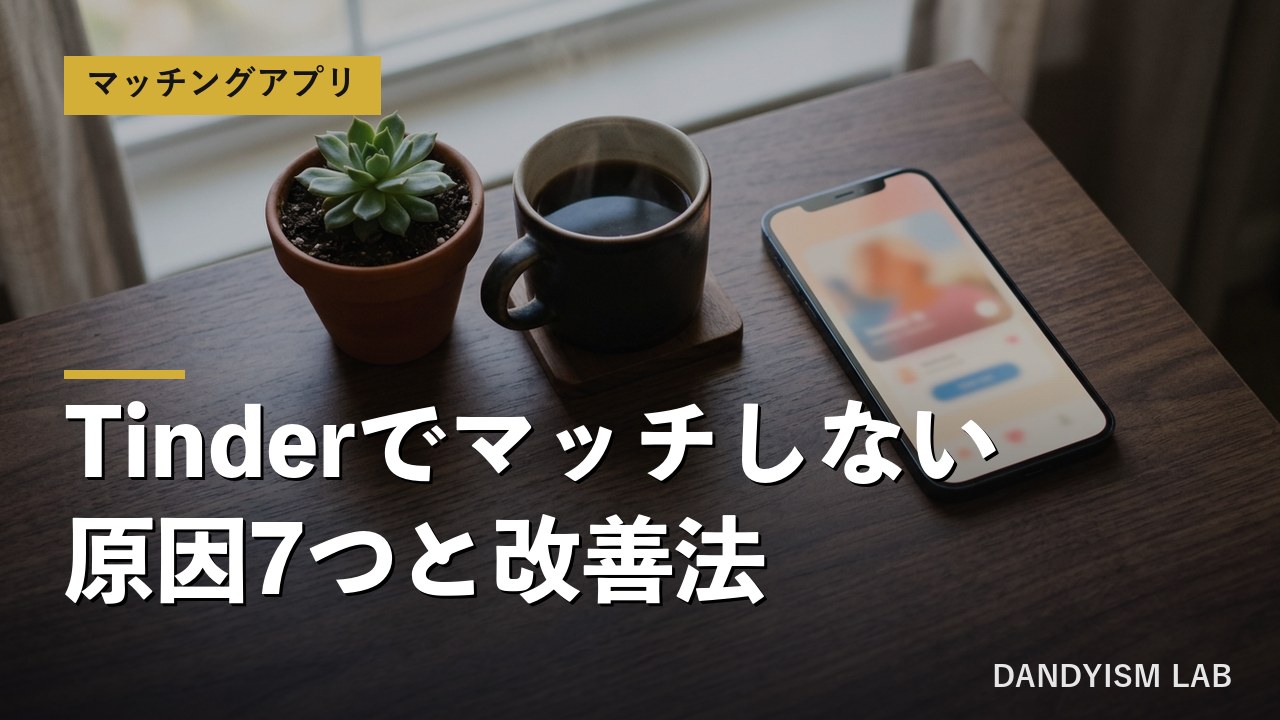 マッチングアプリを開いたスマホと部屋
